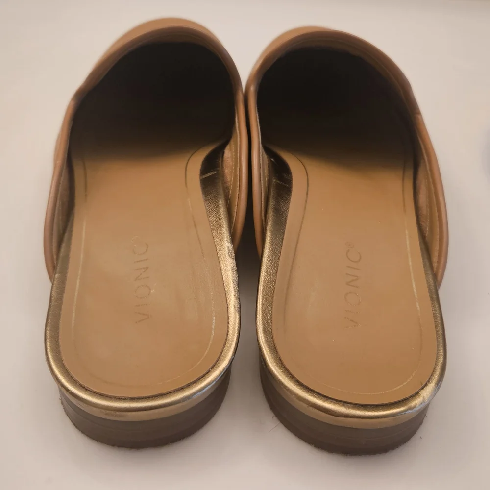 Vionic Willa Tan Leather Mules with Minimalist Design - Picture 5 of 7